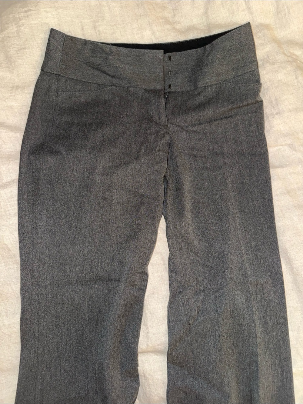 EXPRESS Editor Gray Dress Pants - Tailored Flare, 0R - Picture 2 of 4